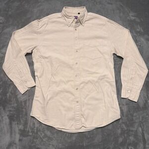 Spier & Mackay Contemporary Button Down Shirt Men 16/34 Beige Cotton Twill